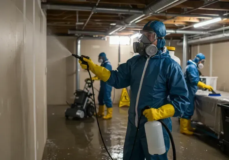 Basement Sanitization and Antimicrobial Treatment process in Ransomville, NY